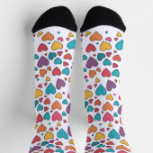 Bunte Sweet Hearts Crew Socken (Oben)