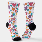 Bunte Sweet Hearts Crew Socken (Gewinkelt)
