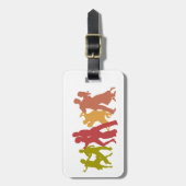 Bunte Tango-Tänzer Gepäckanhänger (Vorderseite vertikal)