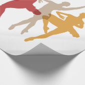 Bunte Tanzen-Ballerinen Geschenkpapier (Ecke)