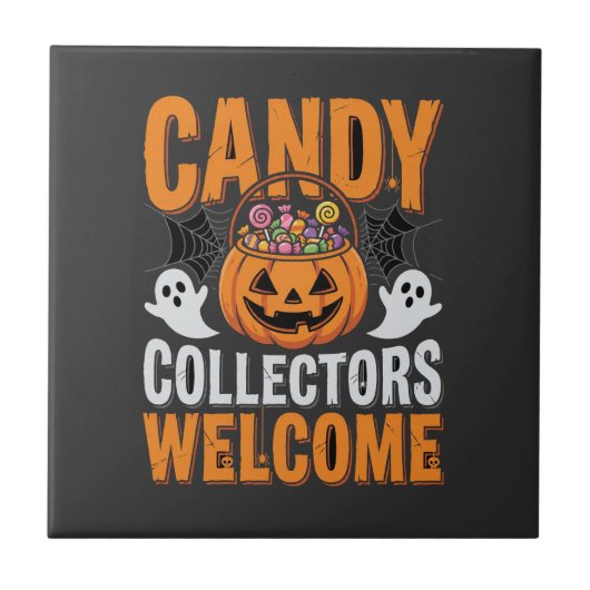 Bunte Tanzskelette Halloween-Party Fliese (Vorderseite)