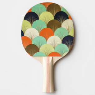 Bunte Tapete: künstlerisches Design. Tischtennis Schläger