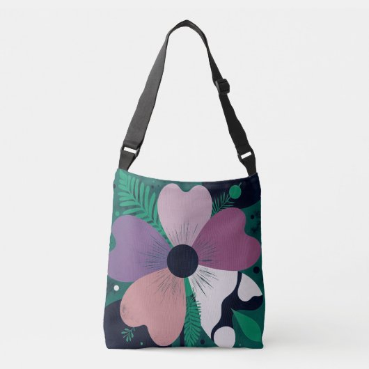 Bunte Tasche mit Blumenmuster – Cute Modern Flo (Vorderseite)