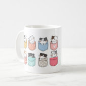 Bunte Taschen Katzen Tasse (Vorderseite Links)