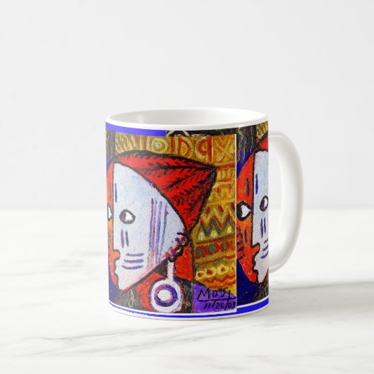 Bunte Tasse durch Mojisola ein Gbadamosi Okubule (VorderseiteRechts)