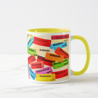 BUNTE TASSEN-DROGEN-AUFKLEBER TASSE