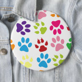 Bunte Tatze druckt Muster Button (Beispiel)