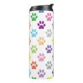 Bunte Tatze druckt Muster Thermosbecher (Nach links gedreht)