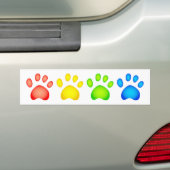 Bunte Tatzen Autoaufkleber (Auf Auto)