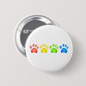Bunte Tatzen Button (Vorne & Hinten)