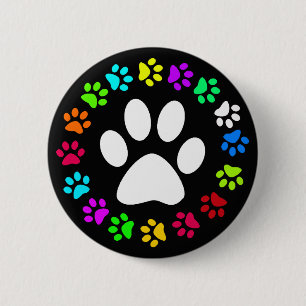 BUNTE TATZEN-DRUCKE BUTTON