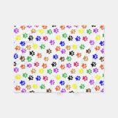 Bunte Tatzen-Drucke Fleecedecke (Vorderseite (Horizontal))