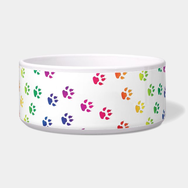 Bunte Tatzen-Drucke Napf (Rechts)