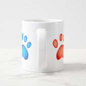 Bunte Tatzen Jumbo-Tasse (Rückseite)