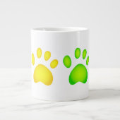 Bunte Tatzen Jumbo-Tasse (Vorderseite)