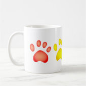 Bunte Tatzen Kaffeetasse (Links)