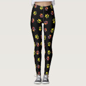 Bunte Tatzen Leggings (Vorderseite)