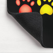 Bunte Tatzen Mousepad (Ecke)