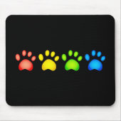 Bunte Tatzen Mousepad (Vorne)