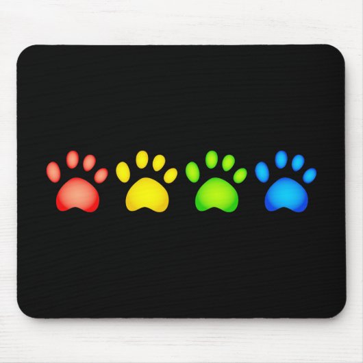 Bunte Tatzen Mousepad (Vorne)