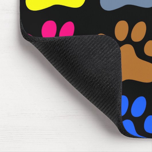 Bunte Tatzen Mousepad (Ecke)