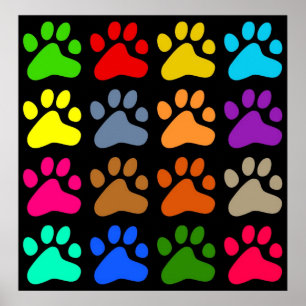 Bunte Tatzen Poster