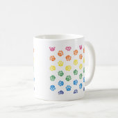 Bunte Tatzendrucke Kaffeetasse (VorderseiteRechts)