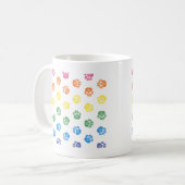 Bunte Tatzendrucke Kaffeetasse (Vorderseite Links)