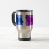 Bunte Tervuren Silhouetten Reisebecher (Vorderseite Links)