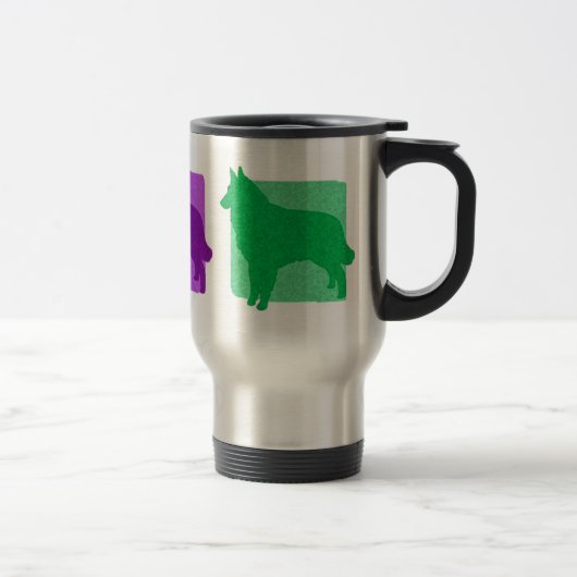 Bunte Tervuren Silhouetten Reisebecher (Rechts)