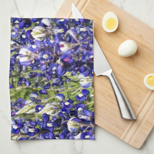 Bunte TexasBluebonnets - Lupinus texensis Handtuch (Viertel Falte)