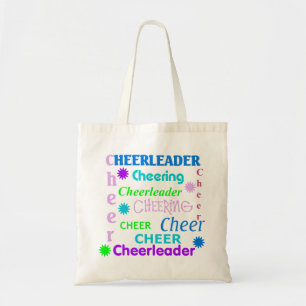 Bunte Text-Cheerleader-Tasche Tragetasche