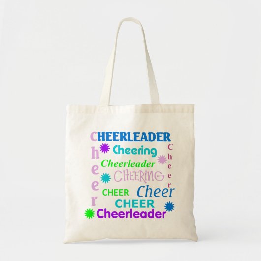 Bunte Text-Cheerleader-Tasche Tragetasche (Vorne)