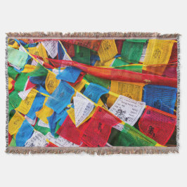 Bunte tibetische Gebetsflaggen - Tibet Decke