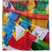 Bunte tibetische Gebetsflaggen - Tibet Duschvorhang (Vorderseite)
