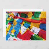 Bunte tibetische Gebetsflaggen - Tibet Einladung (Vorne/Hinten)