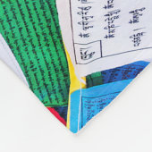 Bunte tibetische Gebetsflaggen - Tibet Fleecedecke (Ecke)