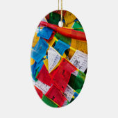 Bunte tibetische Gebetsflaggen - Tibet Keramik Ornament (Rechts)