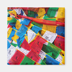 Bunte tibetische Gebetsflaggen - Tibet Magnet