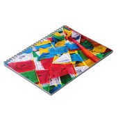 Bunte tibetische Gebetsflaggen - Tibet Notizblock (Linke Seite)