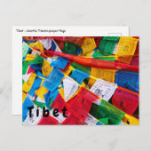 Bunte tibetische Gebetsflaggen - Tibet Postkarte (Vorne/Hinten)