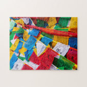 Bunte tibetische Gebetsflaggen - Tibet Puzzle (Horizontal)