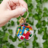 Bunte tibetische Gebetsflaggen - Tibet Schlüsselanhänger (Hand)