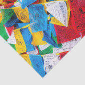 Bunte tibetische Gebetsflaggen - Tibet Seidenpapier (Ausschnitt)