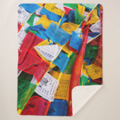 Bunte tibetische Gebetsflaggen - Tibet Sherpadecke (Vorderseite)