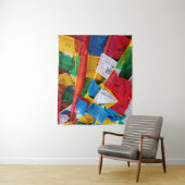 Bunte tibetische Gebetsflaggen - Tibet Wandteppich (Beispiel)
