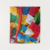 Bunte tibetische Gebetsflaggen - Tibet Wandteppich (Vorderseite)