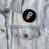 Bunte Tie Dye Fußball Ll  Button (Beispiel)