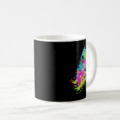 Bunte Tie Dye Fußball Ll  Kaffeetasse (VorderseiteRechts)