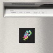Bunte Tie Dye Fußball Ll  Magnet (In Situ (Geschirrspüler))